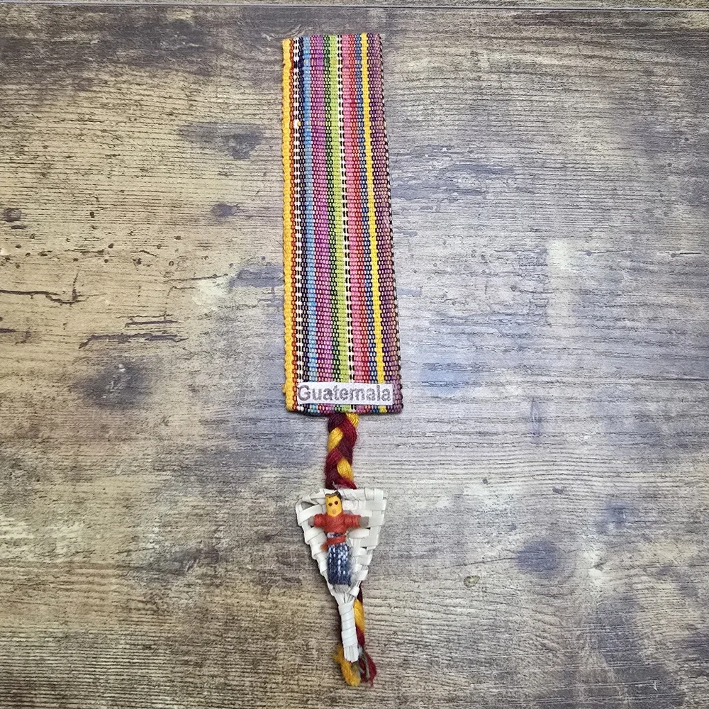 Guatemalan Textile Worry Doll Bookmark